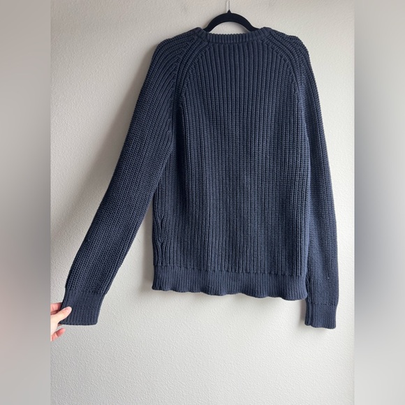 J Crew Knit for J Crew Cotton Navy Blue Heritage Sweater men’s Large - Picture 6 of 6